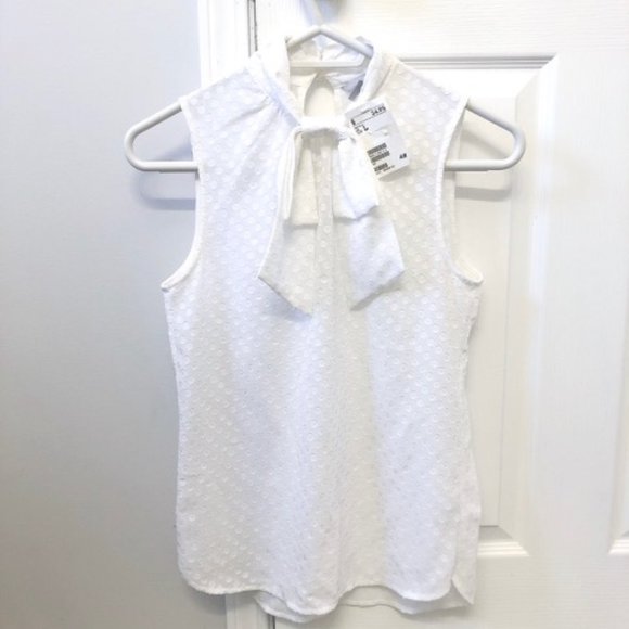 NEW White Blouse with Bow - Picture 5 of 10